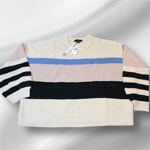 Sanctuary Winter Dress Code Pullover Long Sleeve Multicolor Sweater Top 1X New